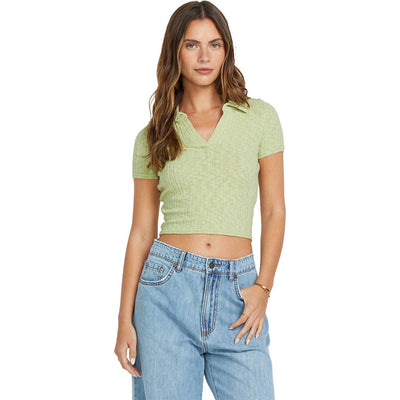 Billabong - Womens Tropic Banks Polo Short Sleeve Knit Top