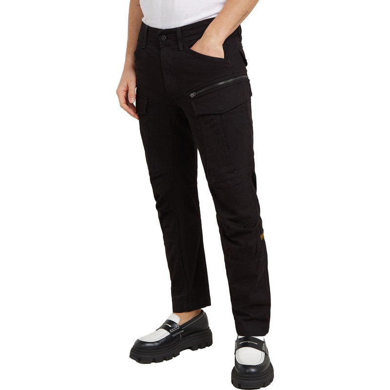 G-Star Raw - Mens Zip Cargo 3D Tapered Pants — Dark Black