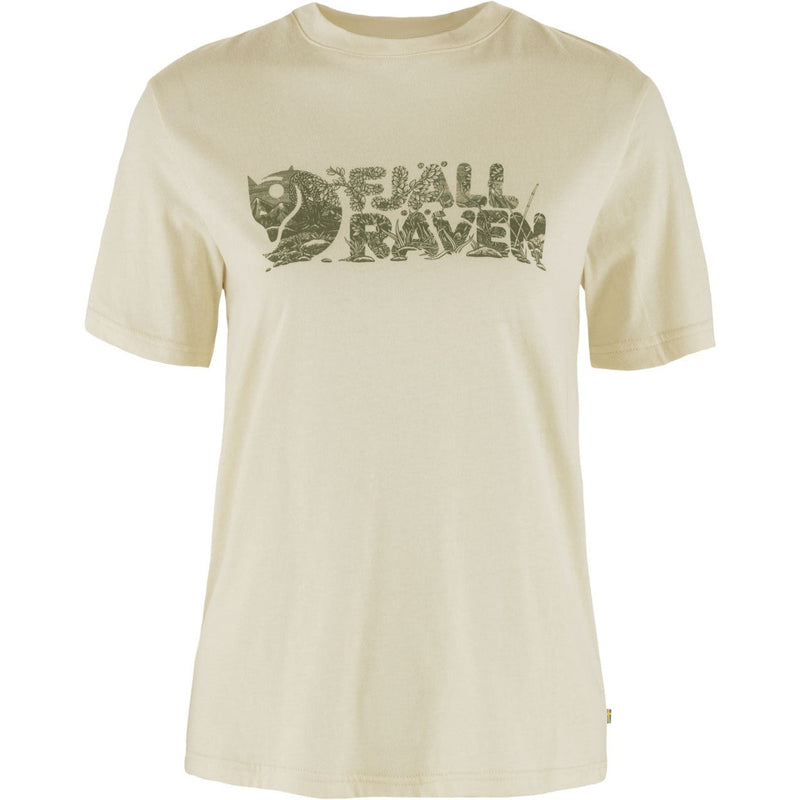 Fjallraven - Womens Lush Logo T-Shirt — Chalk White
