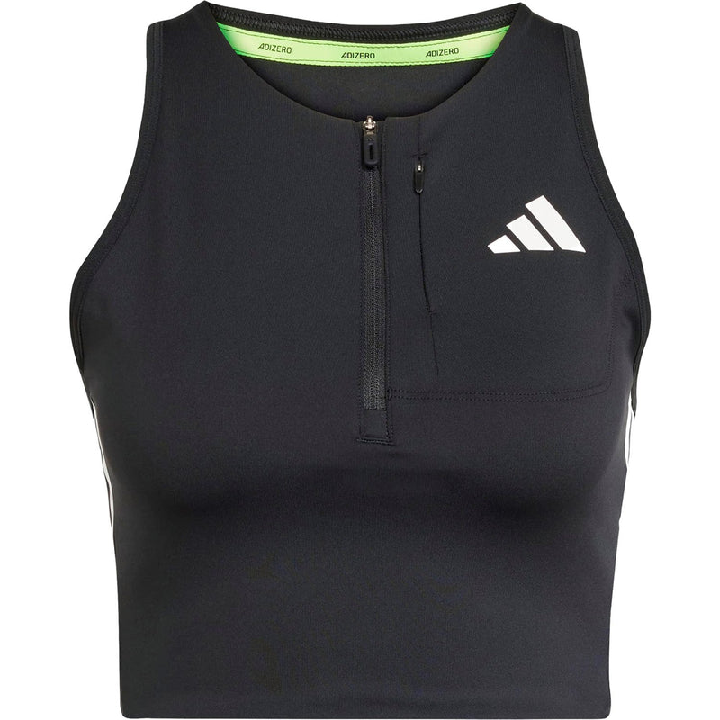 adidas - Womens Adizero Crop Top — Black