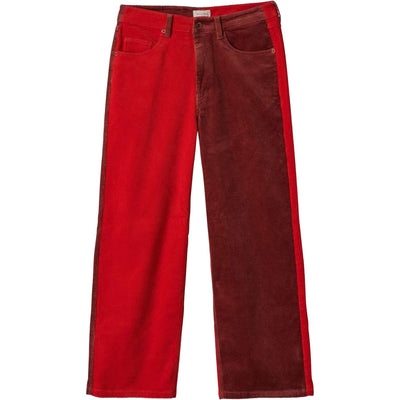 Brixton - Womens Margo Cropped 5-Pocket Chino Pant — Cowhide/Mars Red Cord
