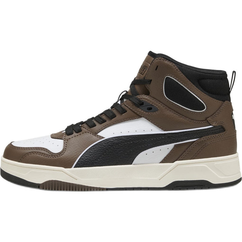 Puma - Mens Rbd Break Mid Shoes — White/Black/Flat Bronze