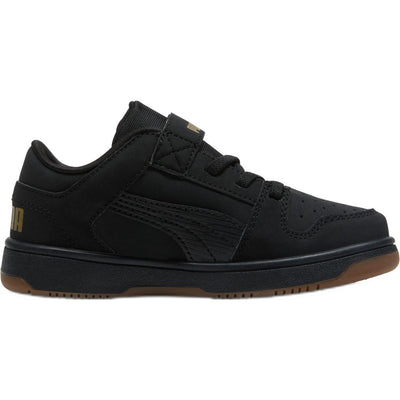 Puma - Kids Rebound Layup Lo Nbk V Shoes — Black/Black/Gold