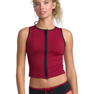 Rvca - Womens Zip Up Tank Top