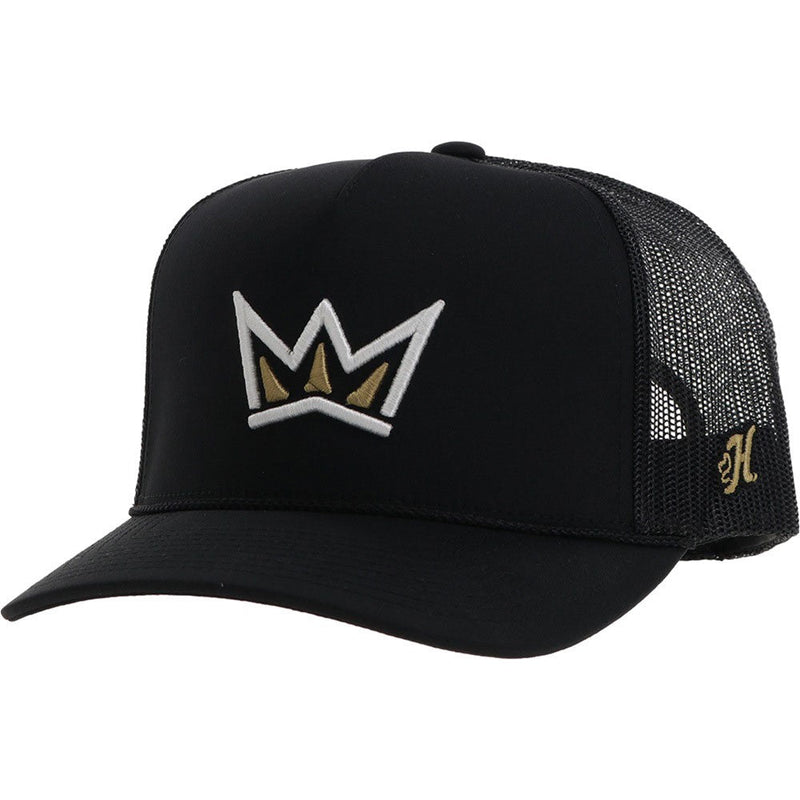 Hooey - Mens Sage Kimzey 5-Panel Trucker Cap With Logo And Become Legendary On The Back — Black/White/Yellow