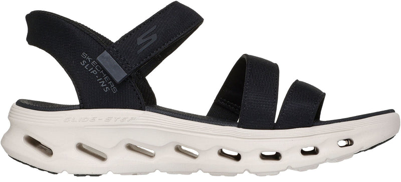 Skechers - Womens Go Walk Glide-Step 2.0 - Ella Sandal — Black/White