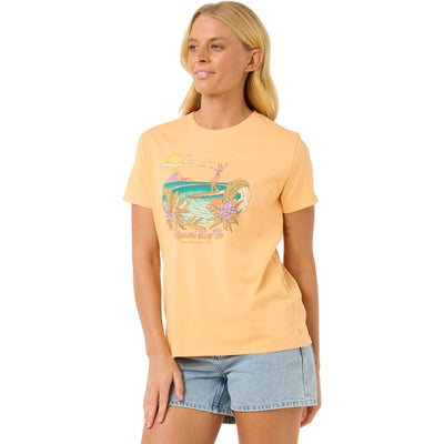 Rip Curl - Womens Gliding Standard T-Shirt — Pastel Orange