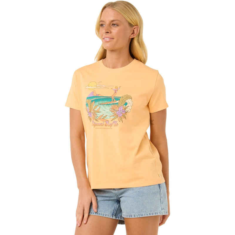 Rip Curl - Womens Gliding Standard T-Shirt — Pastel Orange