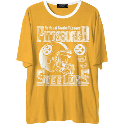 Junk Food - Mens Steelers Oversized Ringer T-Shirt