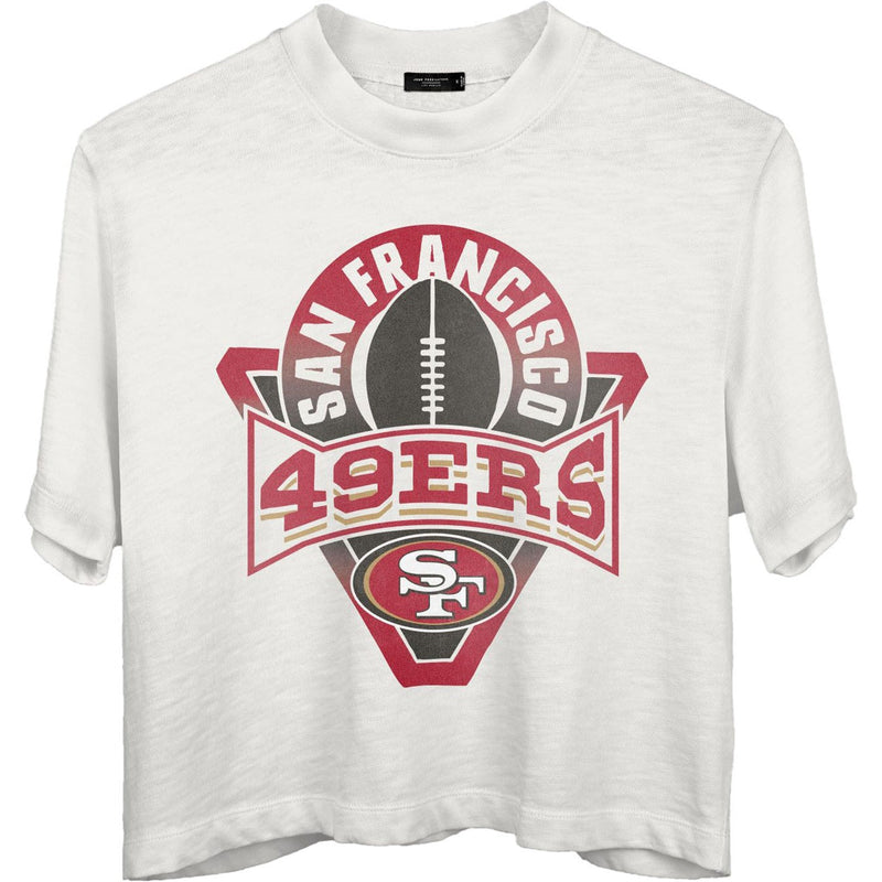Junk Food - Womens 49Ers Mock Neck Crop T-Shirt