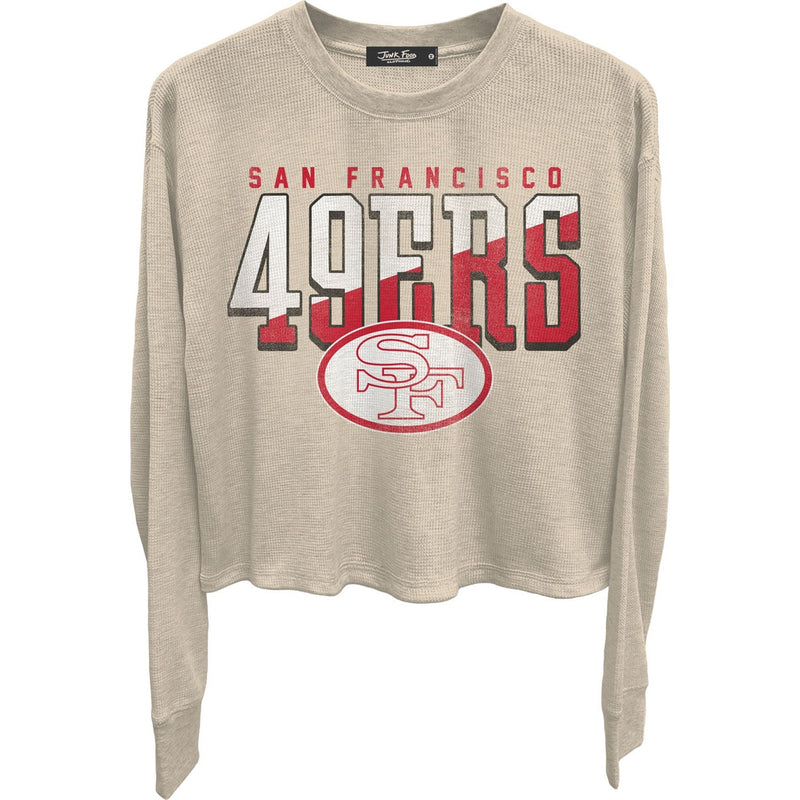 Junk Food - Womens 49Ers Slant Crop Thermal