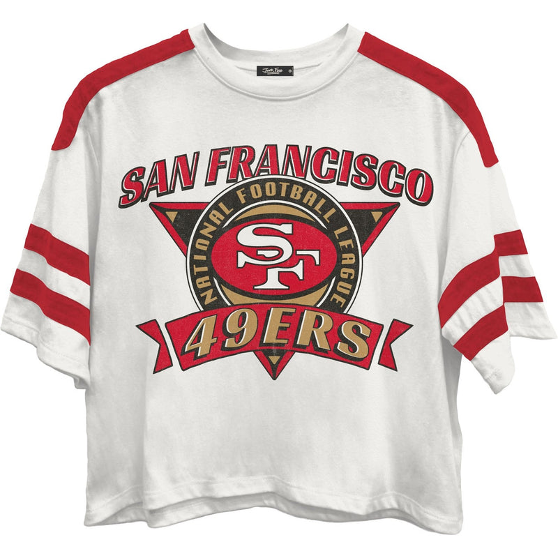 Junk Food - Womens 49Ers Striped Crop T-Shirt