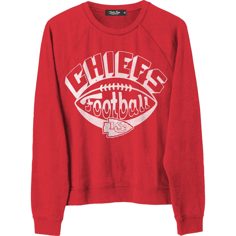 Junk Food - Womens Chiefs Football Rgln Crew Neck Fleece Sweatshirt