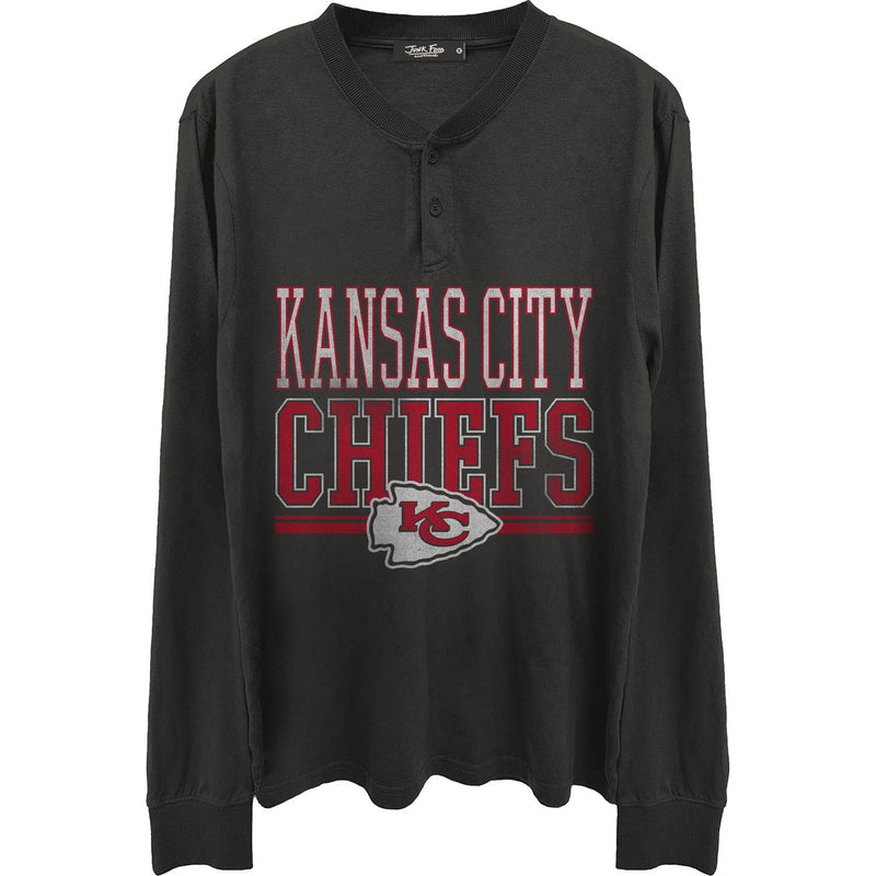 Junk Food - Mens Chiefs Long Sleeve Henley