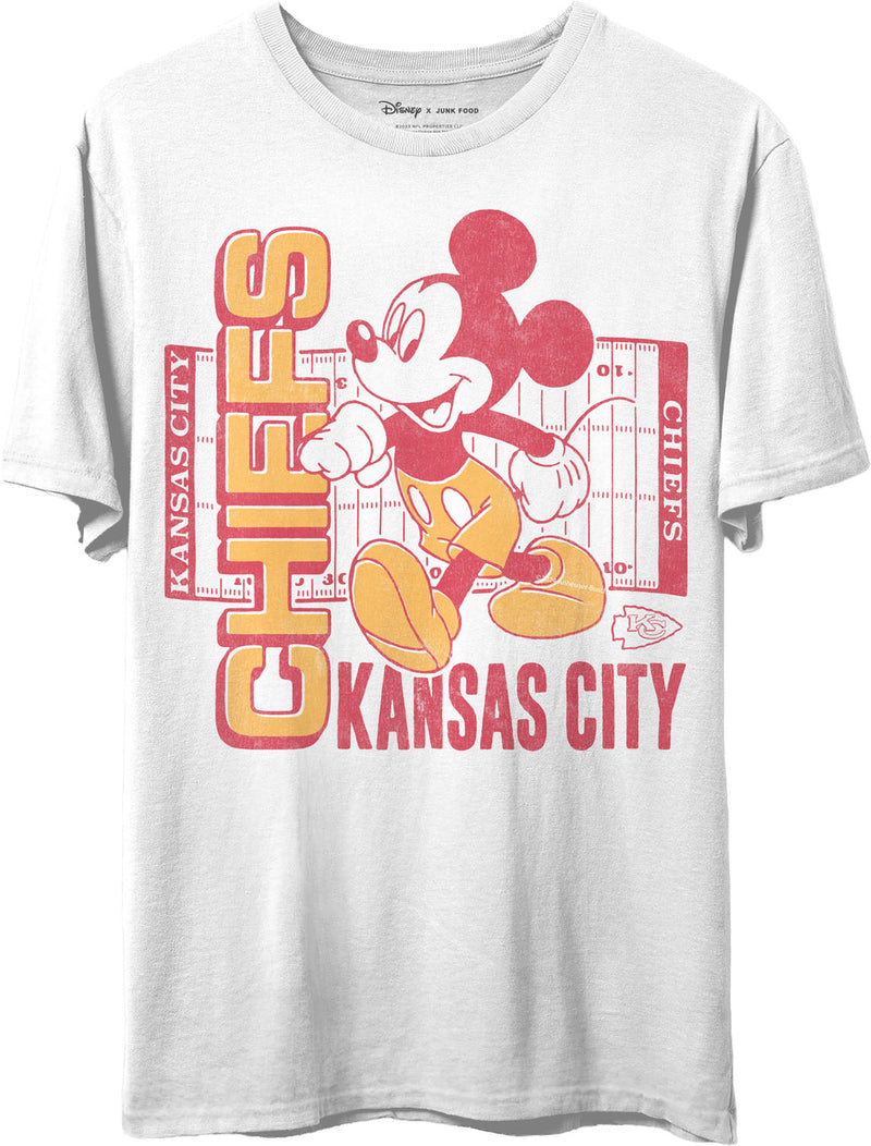 Junk Food - Unisex Chiefs Mickey Field T-Shirt