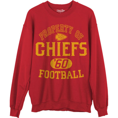 Junk Food - Unisex Chiefs Property Crew Neck Fleece Sweatshirt