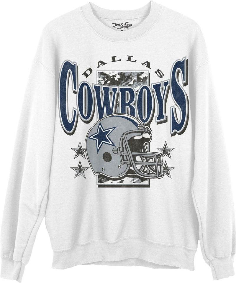 Junk Food - Unisex Cowboys Conversion Crew Neck Fleece Sweatshirt