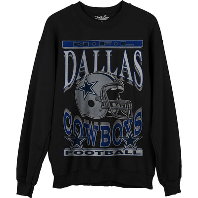 Junk Food - Unisex Cowboys Helmet Crew Neck Fleece Sweatshirt