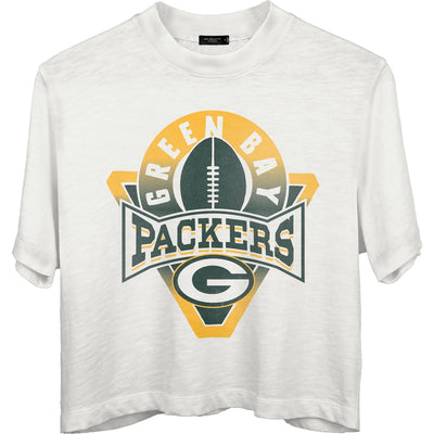 Junk Food - Womens Packers Mock Neck Crop T-Shirt