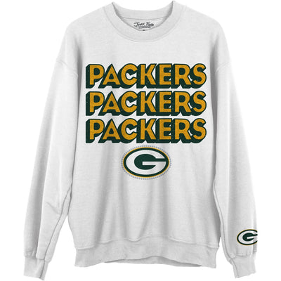 Junk Food - Unisex Packers Repeat Bling Crew Neck Fleece Sweatshirt