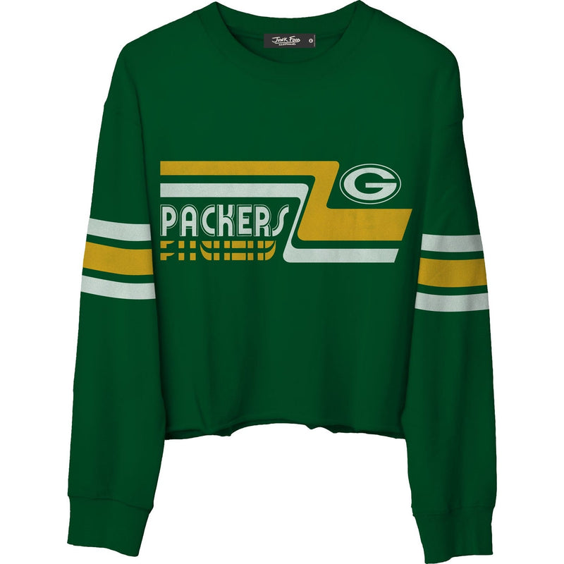 Junk Food - Womens Packers Retro Crop Fleece Sweatshirt