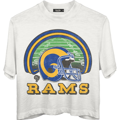 Junk Food - Womens Rams Game Time Mn Crop T-Shirt
