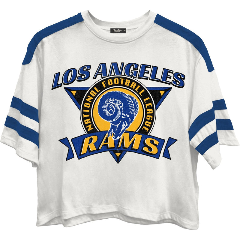 Junk Food - Womens Rams Striped Crop T-Shirt