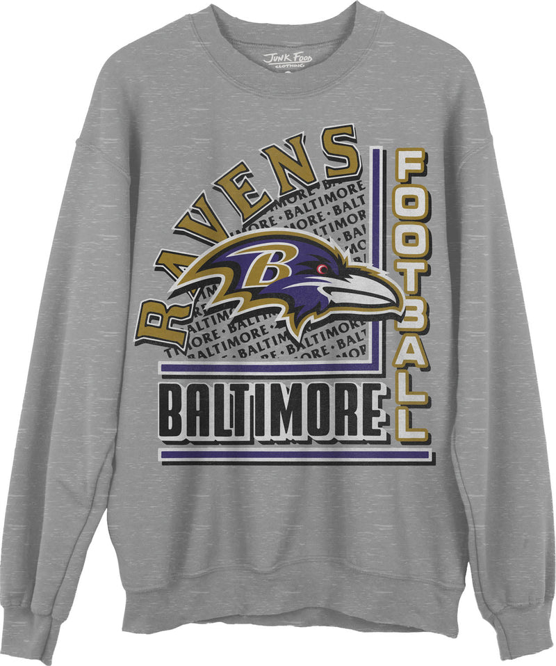 Junk Food - Unisex Ravens Backfield Crew Neck Fleece Sweatshirt