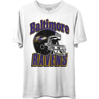 Junk Food - Unisex Ravens Throwback Helmet T-Shirt
