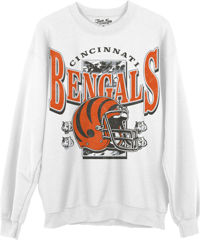 Junk Food - Unisex Bengals Conversion Crew Neck Fleece Sweatshirt