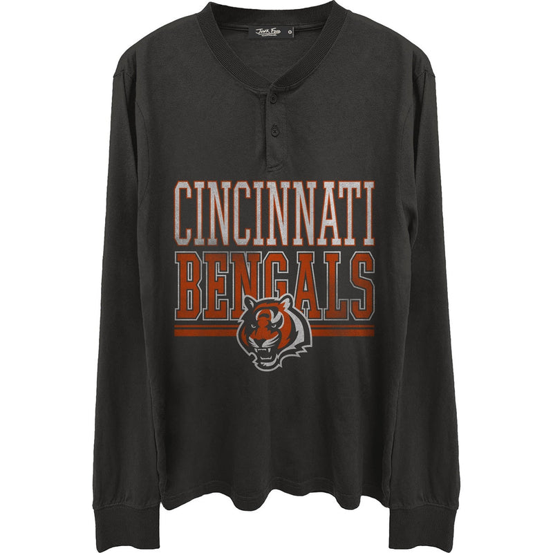 Junk Food - Mens Bengals Long Sleeve Henley