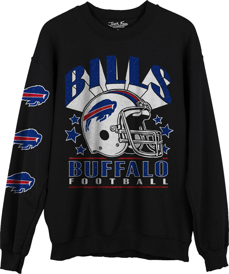 Junk Food - Unisex Bills Glitter Hlmt Crew Neck Fleece Sweatshirt