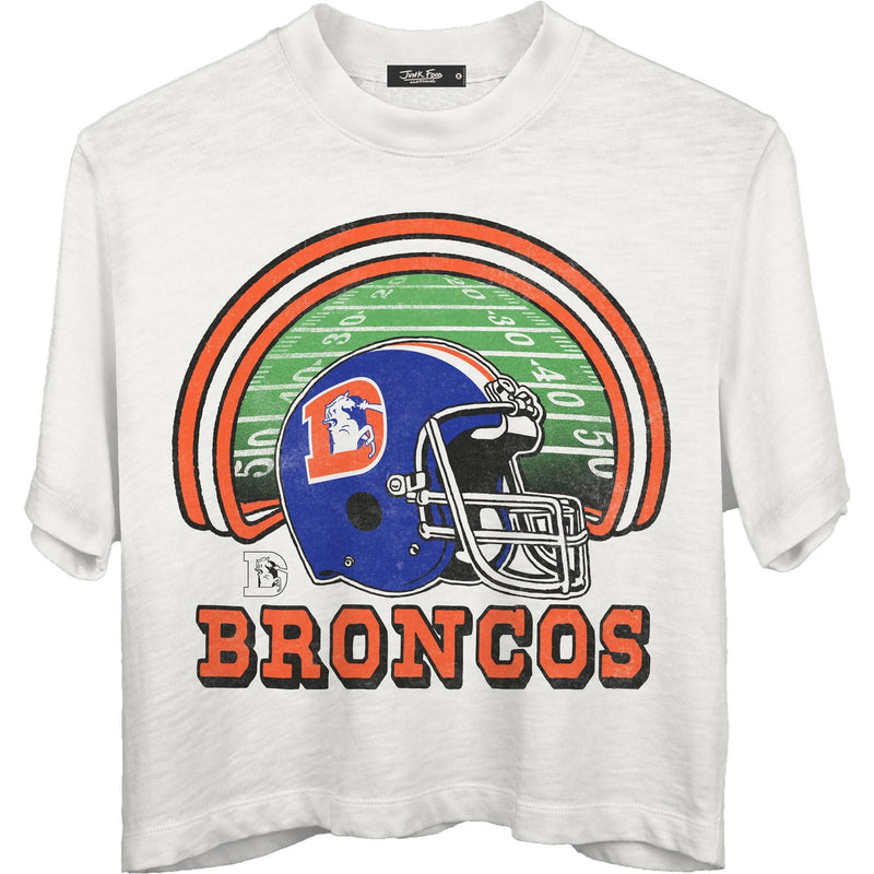 Junk Food - Womens Broncos Game Time Mn Crop T-Shirt