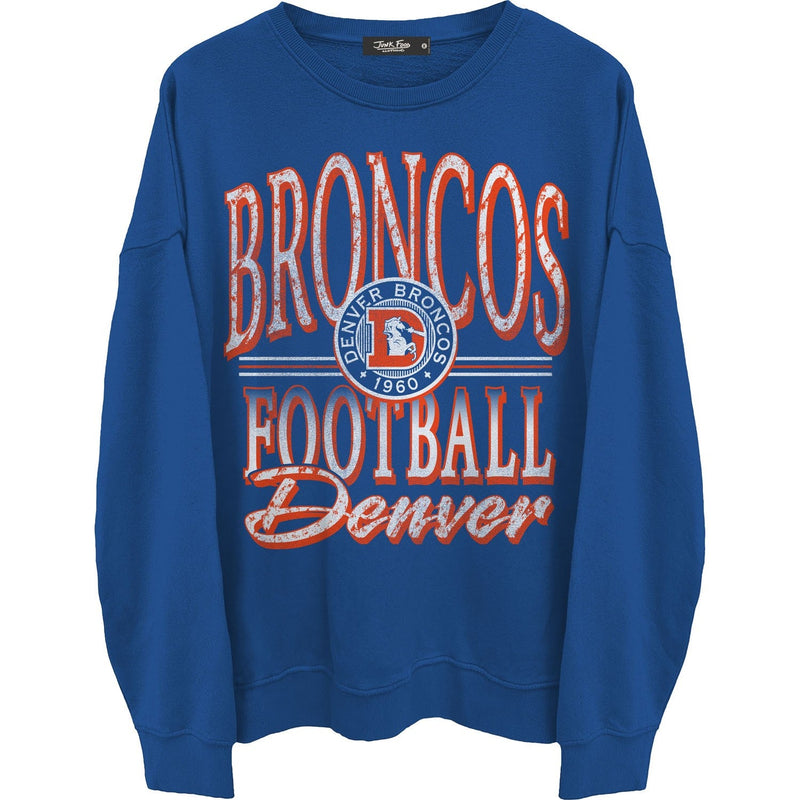 Junk Food - Mens Broncos Lateral Crew Neck Fleece Sweatshirt