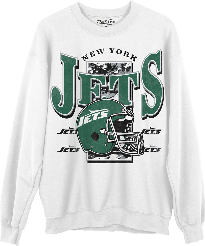 Junk Food - Unisex Jets Conversion Crew Neck Fleece Sweatshirt