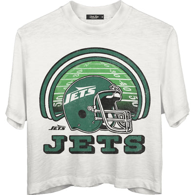 Junk Food - Womens Jets Game Time Mn Crop T-Shirt