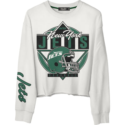 Junk Food - Womens Jets Helmet Crop Fleece Sweatshirt