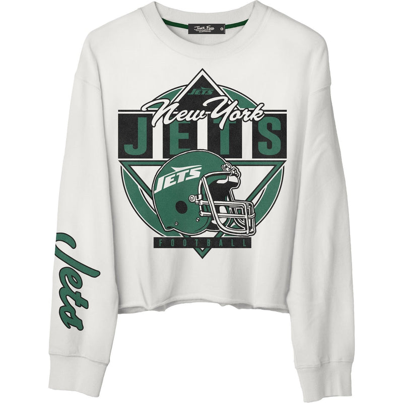 Junk Food - Womens Jets Helmet Crop Fleece Sweatshirt