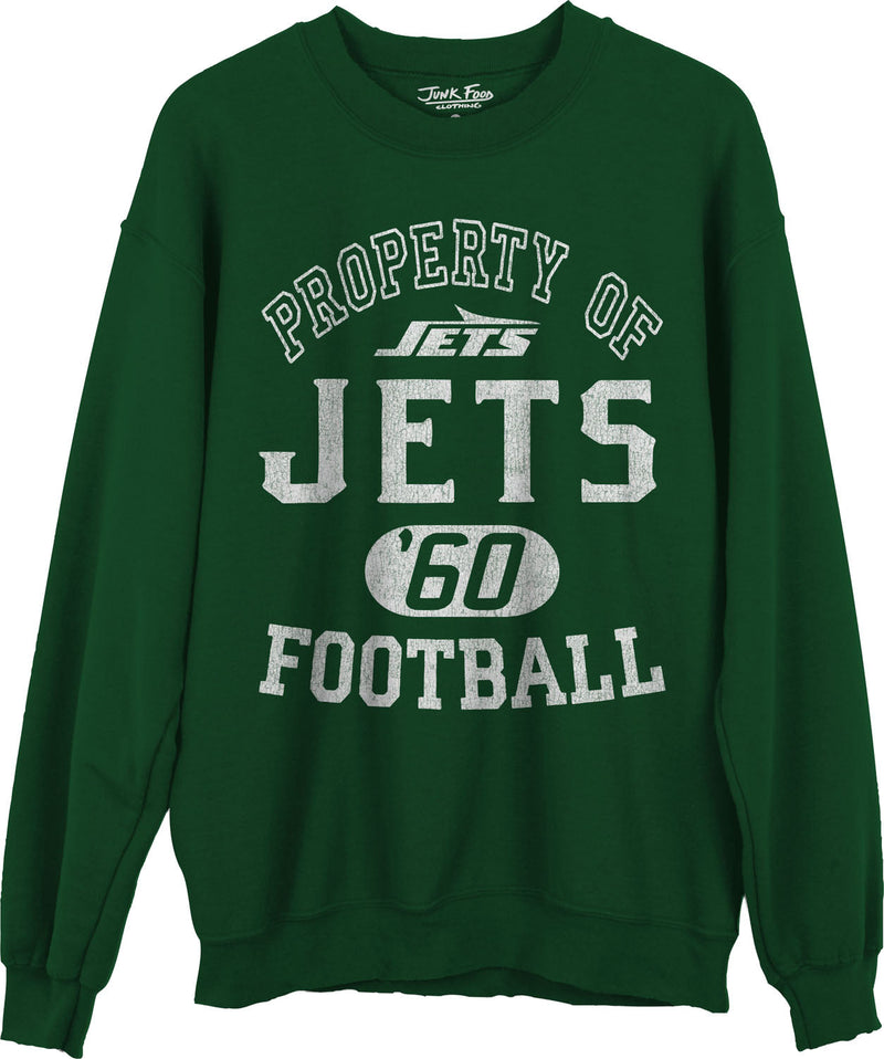 Junk Food - Unisex Jets Property Crew Neck Fleece Sweatshirt