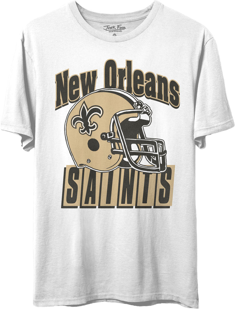 Junk Food - Unisex Saints Throwback Helmet T-Shirt
