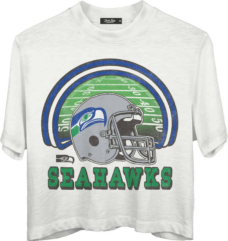 Junk Food - Womens Seahawks Game Time Mn Crop T-Shirt