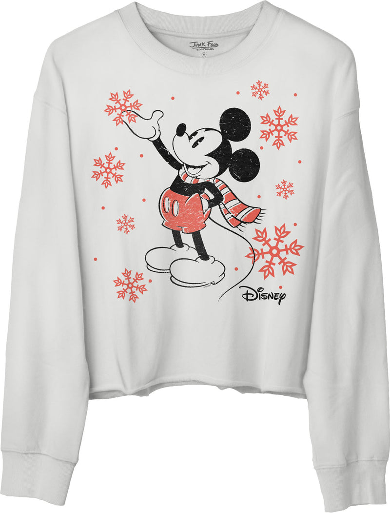 Junk Food - Womens Snowflake Mickey Sweatshirt
