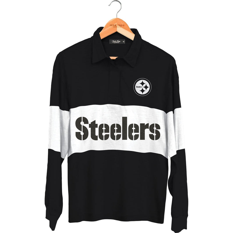 Junk Food - Womens Steelers Rugby Polo