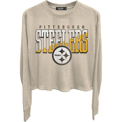 Junk Food - Womens Steelers Slant Crop Thermal