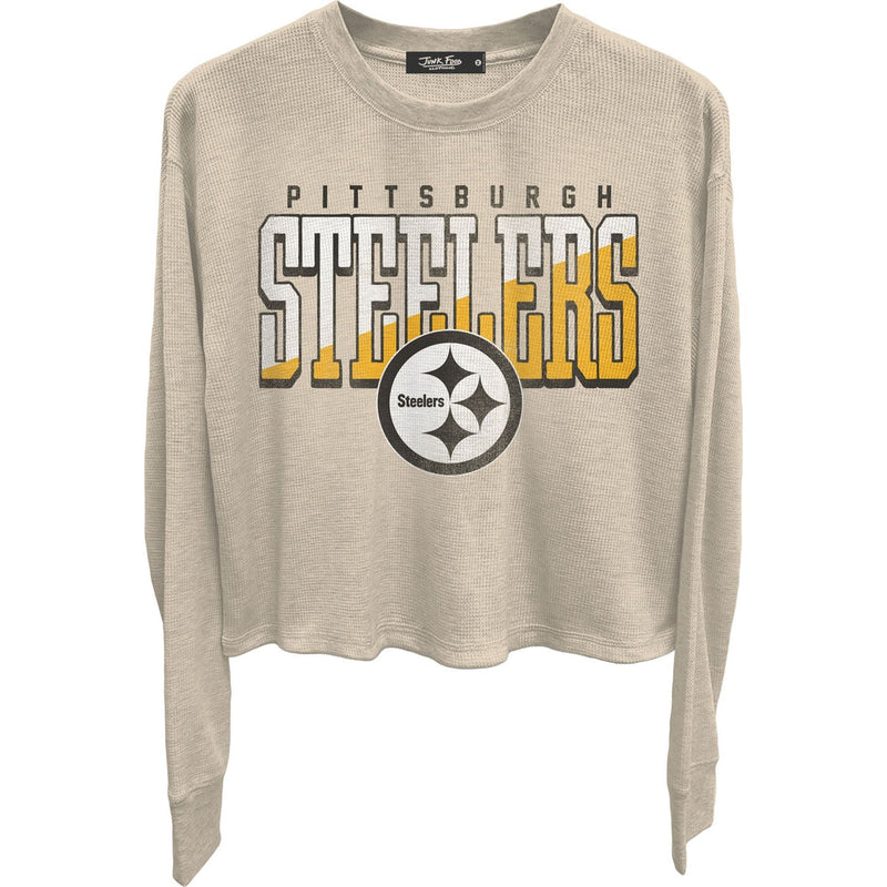 Junk Food - Womens Steelers Slant Crop Thermal