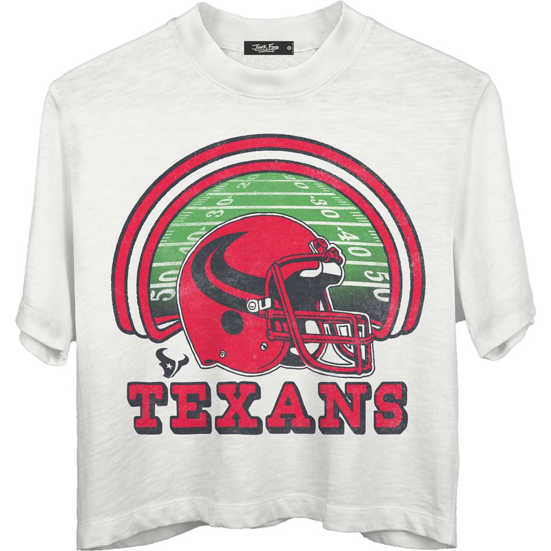Junk Food - Womens Texans Game Time Mn Crop T-Shirt