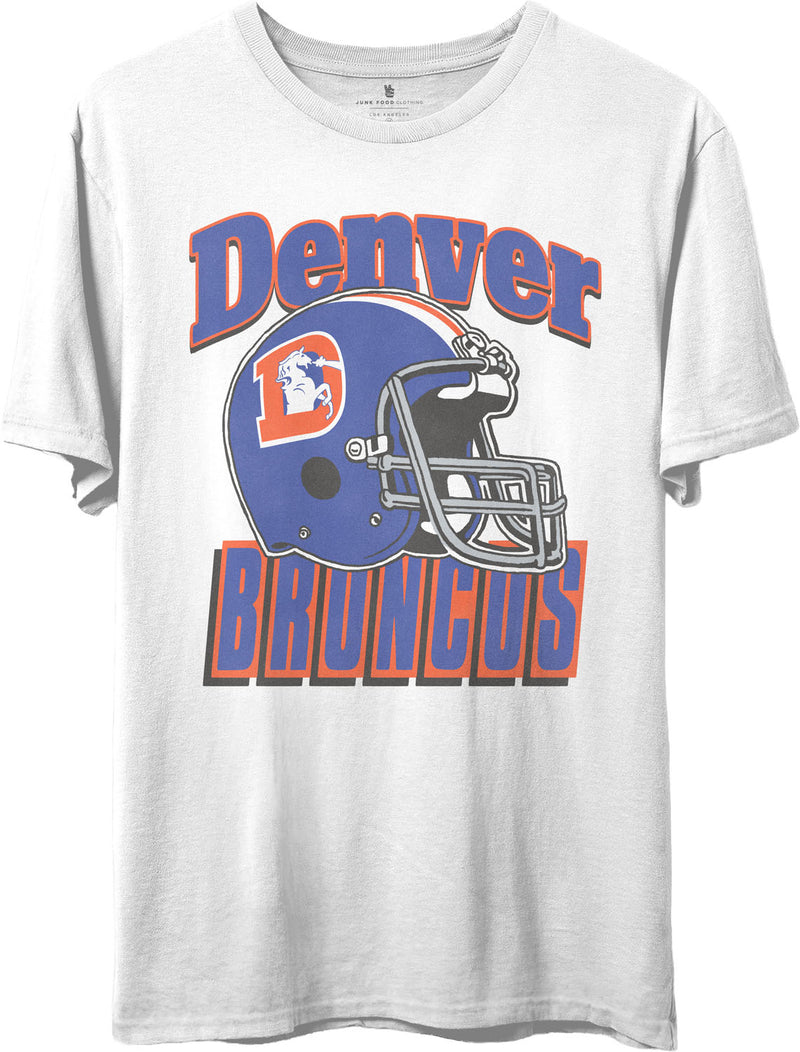 Junk Food - Unisex Broncos Throwback Helmet T-Shirt