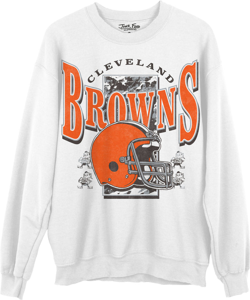 Junk Food - Unisex Browns Conversion Crew Neck Fleece Sweatshirt