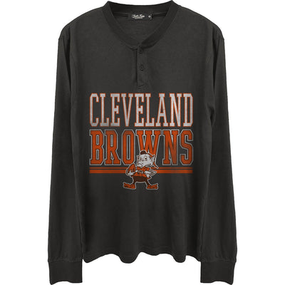 Junk Food - Mens Browns Long Sleeve Henley