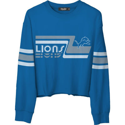 Junk Food - Womens Lions Retro Crop Fleece Sweatshirt